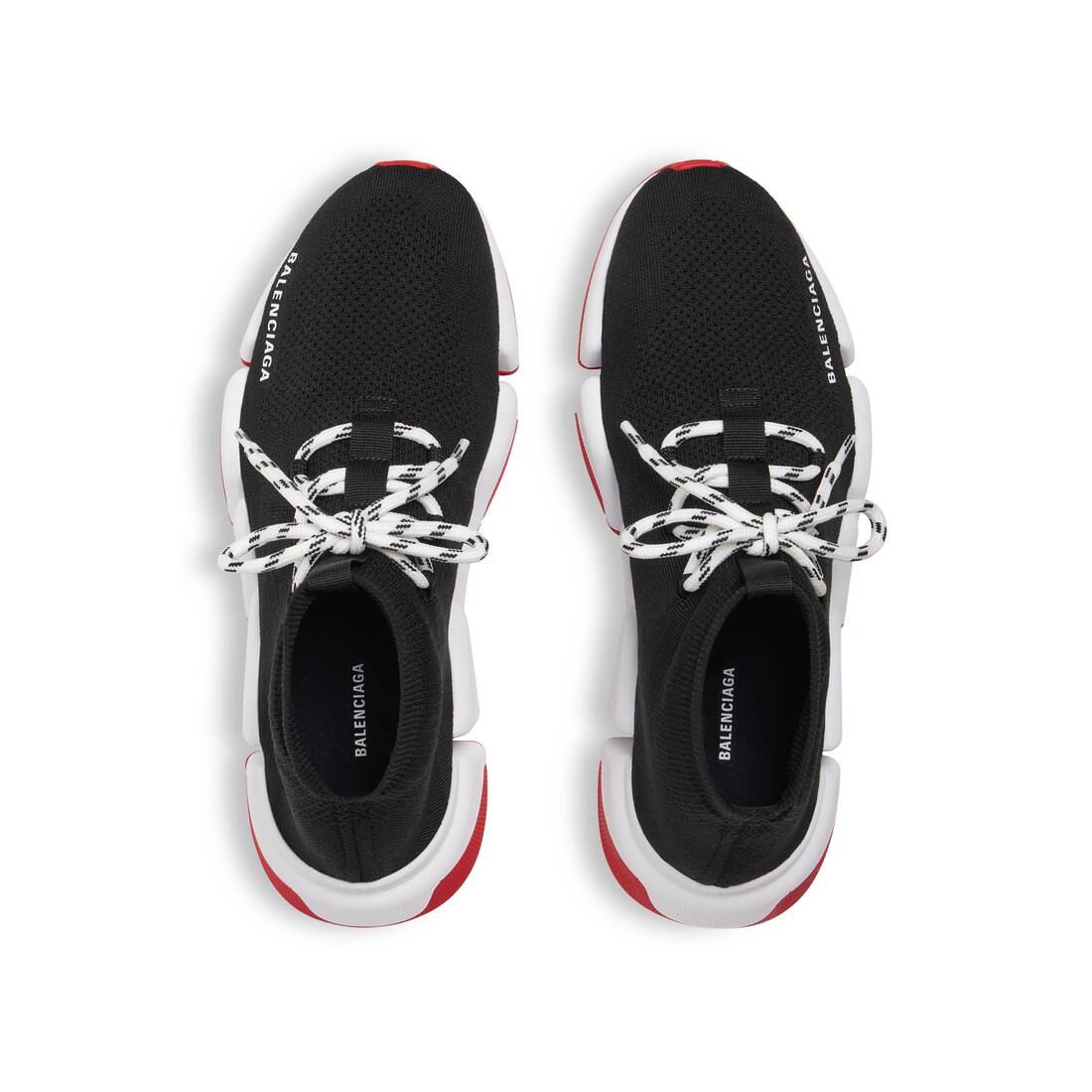 Men’s Speed 2.0 Lace-up Recycled Knit Sneaker in Black - Image 6